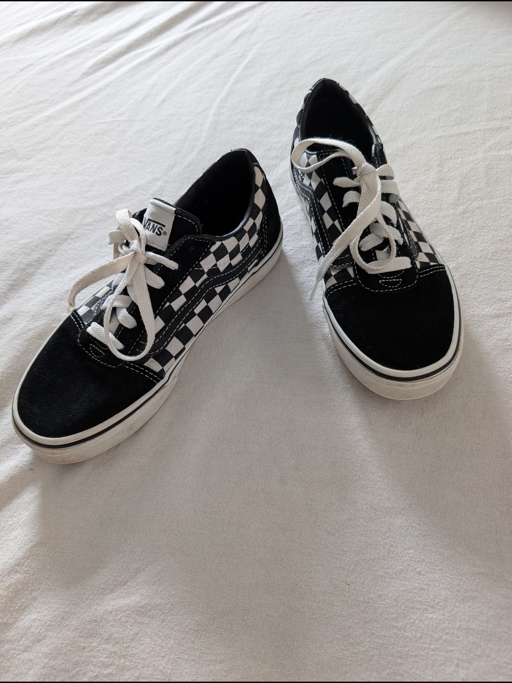 Vans Checkerboard Black & White Low Top Sneakers